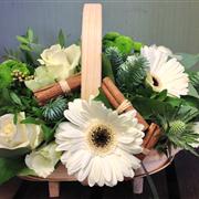 White Basket Arrangement